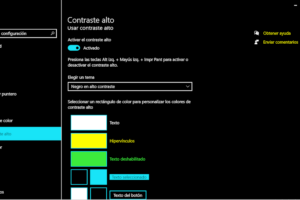 Cómo activar el modo alto contraste en Windows