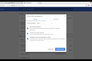 Cómo borrar archivos temporales en Google Chrome