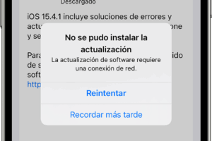 Cómo solucionar el error de actualización de iOS