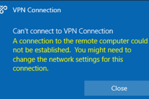 Cómo solucionar el error de conexión VPN en Windows